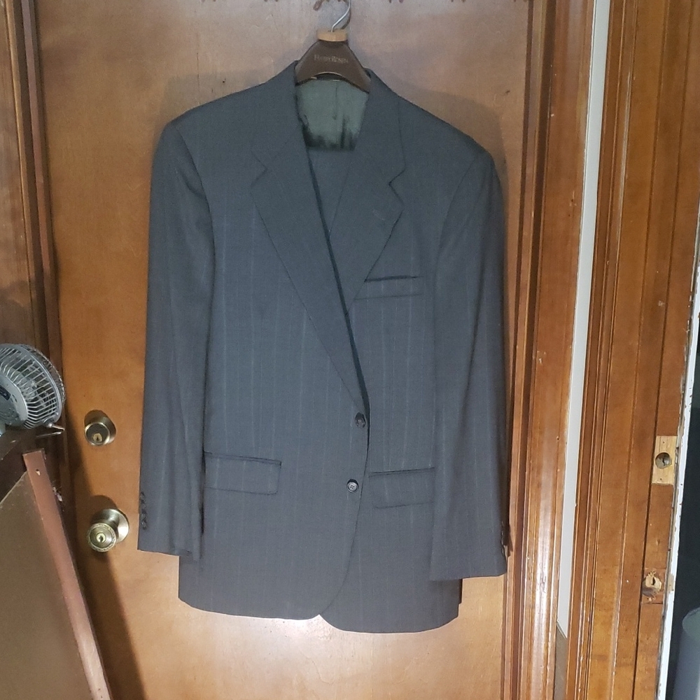Arnold Palmer Tailored Classic Gray Pinstripe Men's Suit